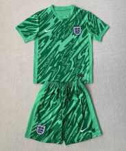 24-25 England Green GoalKeeper Kids Soccer Jersey