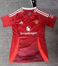 24-25 Man Utd Home Women Fans Soccer Jersey