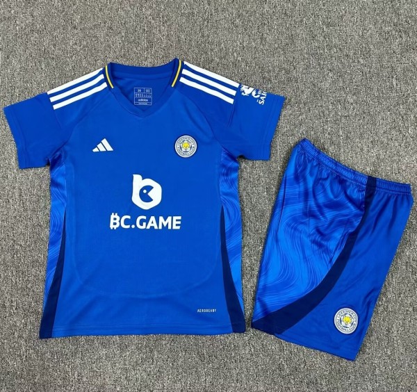 24-25 Leicester City Home Kids Soccer Jersey