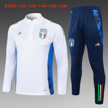 24-25 Italy High Quality Kids Half Pull Tracksuit