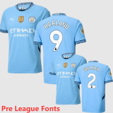 24-25 Man City Home Long sleeves Kids Soccer Jersey