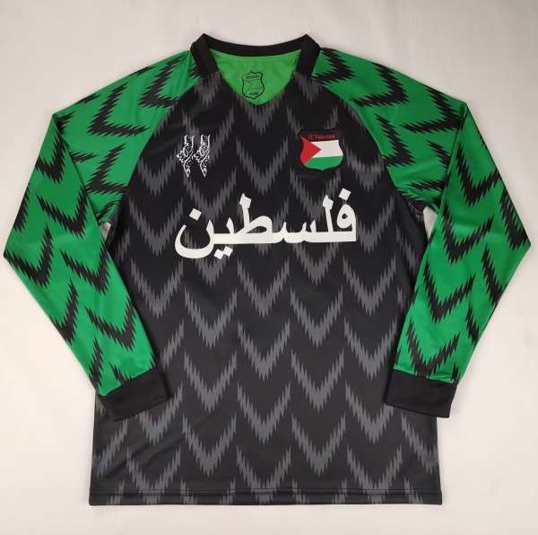 2024 Palestine Long sleeves Fans Version Soccer Jersey