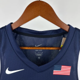 2024 Olympic Game USA CURRY # 4 Dark Blue Basketball Jersey