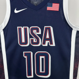 2024 Olympic Game USA TATUM # 10 Dark Blue Basketball Jersey