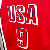 2024 Olympic Game USA HALIBURTON # 9 Red Basketball Jersey