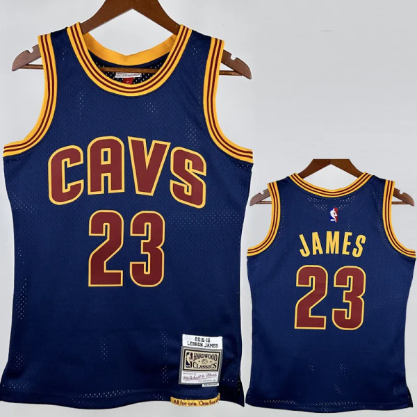 2015-2016 Cleveland Cavaliers JAMES #23 Royal blue Retro Top Quality Hot Pressing NBA Jersey