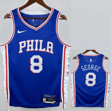 22-23 76ERS GEORGE #8 Blue Top Quality Hot Pressing NBA Jersey