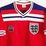 1982 England Away Red Retro Soccer Jersey