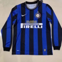 2009-2010 INT Home Long Sleeve Retro Soccer Jersey (欧冠决赛字)