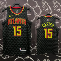 HAWKS CARTER #15 Black Top Quality Hot Pressing NBA Jersey