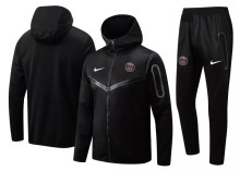 22-23 PSG Black Hoodie Jacket Tracksuit#F416