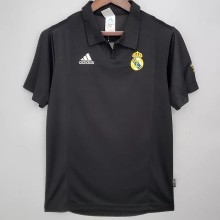 2002 RMA Centenary Away Black Retro Soccer Jersey