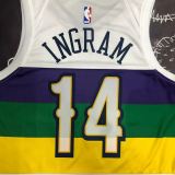 2018 Pelicans INGRAM #14 White City Edition Top Quality Hot Pressing NBA Jersey