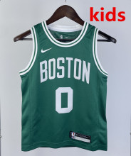 2023 CELTICS TATUM #0 Green Top Quality Hot Pressing Kids NBA Jersey