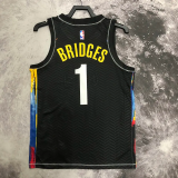 NETS BRIDGES #1 Black Top Quality Hot Pressing NBA Jersey