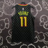 HAWKS YOUNG #11 Black Top Quality Hot Pressing NBA Jersey