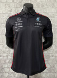 2023 F1 Mercedes Black New Pattern Short Sleeve Racing Suit