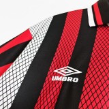 1994-1996 Man City Away Red Retro Soccer Jersey