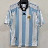 1998 Argentina Home Retro Soccer Jersey