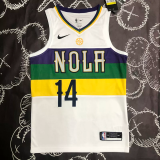 2018 Pelicans INGRAM #14 White City Edition Top Quality Hot Pressing NBA Jersey