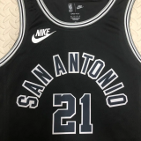 22-23 SA Spurs DUNCAN #21 Black Top Quality Hot Pressing NBA Jersey (Retro Logo)