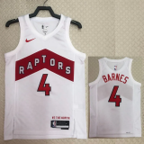 22-23 Raptors BARNES #4 White Top Quality Hot Pressing NBA Jersey