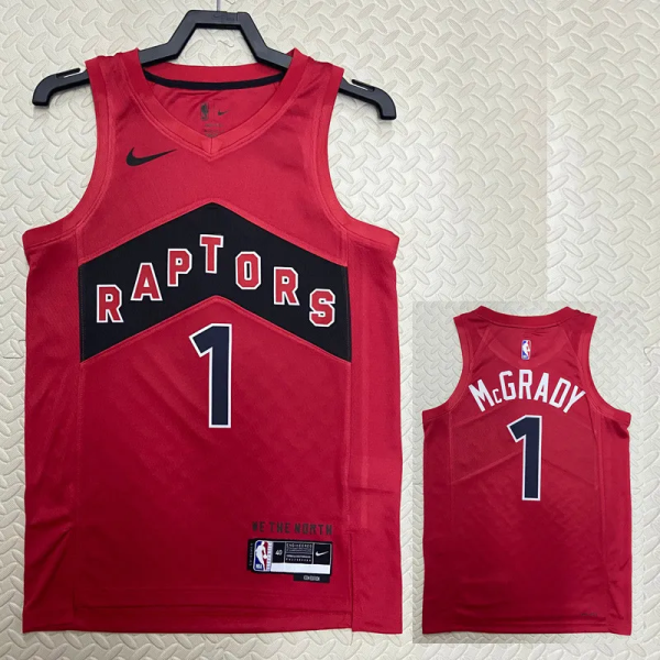 22-23 Raptors McGRADY #1 Red Top Quality Hot Pressing NBA Jersey