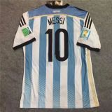 2014 Argentina Home Retro Soccer Jersey