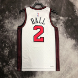 22-23 Bulls BALL #2 White City Edition Top Quality Hot Pressing NBA Jersey