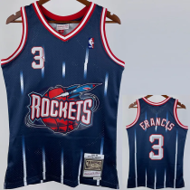 1999-20 ROCKETS FRANCIS #3 Dark Blue Retro Top Quality Hot Pressing NBA Jersey