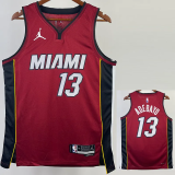 22-23 HEAT ADEBAYO #13 Red Top Quality Hot Pressing NBA Jersey (Trapeze Edition)