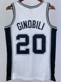 2002-03 SA Spurs GINOBILI #20 White Retro Top Quality Hot Pressing NBA Jersey