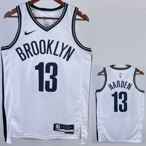 22-23 Nets HARDEN #13 White Top Quality Hot Pressing NBA Jersey