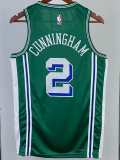 22-23 Pistons CUNNINGHAM #2 Green City Edition Top Quality Hot Pressing NBA Jersey