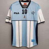 MARADONA 10# Argentina Home Retrot Soccer Jersey 2001