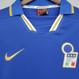 1996-1997 Italy Home Blue Retro Soccer Jersey