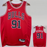 22-23 BULLS RODMAN #91 Red Top Quality Hot Pressing NBA Jersey