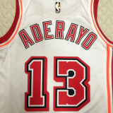 22-23 Heat ADERAYO #13 White Top Quality Hot Pressing NBA Jersey (Retro Logo)