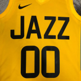 22-23 JAZZ CLARKSON #00 Yellow Top Quality Hot Pressing NBA Jersey