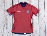 2002 England Away White Retro Soccer Jersey