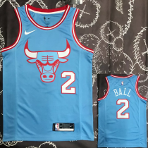 BULLS BALL #2 Blue Top Quality Hot Pressing NBA Jersey