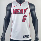 22-23 HEAT JAMES #6 White Top Quality Hot Pressing NBA Jersey