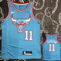 BULLS DEROZAN #11 Blue Top Quality Hot Pressing NBA Jersey