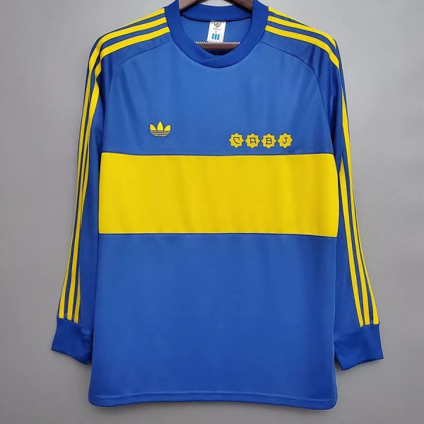 1981 Boca Juniors Home Long Sleeve Retro Soccer Jersey