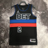 22-23 Pistons CUNNINGHAM #2 Black Top Quality Hot Pressing NBA Jersey (Trapeze Edition)