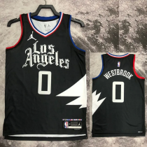 22-23 Clippers WESTBROOk #0 Black Top Quality Hot Pressing NBA Jersey (Trapeze Edition)