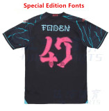 23-24 Man City Third 1:1 Special Edition Fonts Fans Soccer Jersey