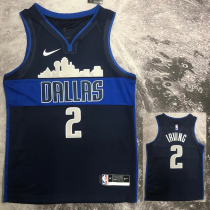 Dallas Mavericks IRVING #2 Black Snow mountain Top Quality Hot Pressing NBA Jersey