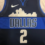 Dallas Mavericks IRVING #2 Black Snow mountain Top Quality Hot Pressing NBA Jersey