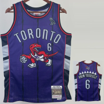 Raptors KNOW YOURSELF #6 Purple Retro Top Quality Hot Pressing NBA Jersey